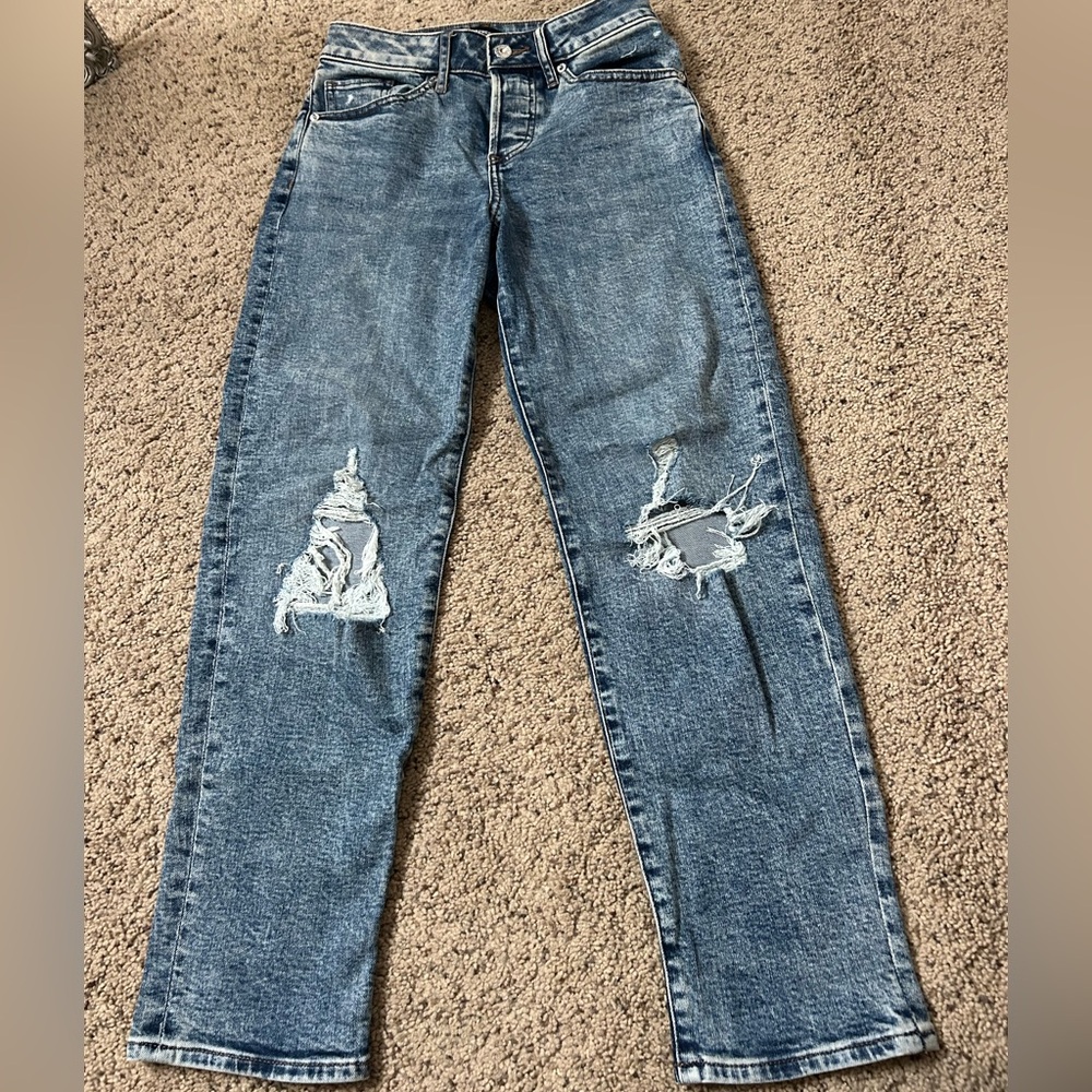 Express mid-rise boyfriend jeans